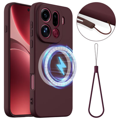 OPPO Find X9 Pro Shockproof Silicone MagSafe Phone Case with Microfibre Lining Magnetic Cover