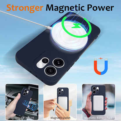 OPPO Reno15 Pro Max 5G Global Shockproof Silicone MagSafe Phone Case with Microfibre Lining Magnetic Cover