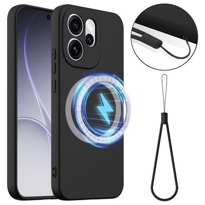 OPPO Reno15 Pro Max 5G Global Shockproof Silicone MagSafe Phone Case with Microfibre Lining Magnetic Cover