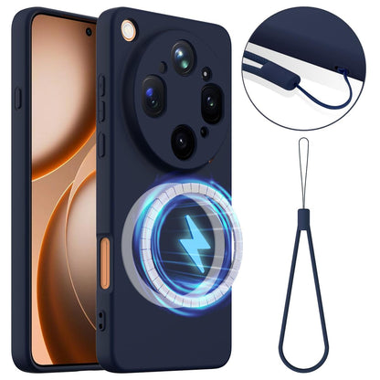 OPPO Find X9 Ultra Shockproof Silicone MagSafe Phone Case with Microfibre Lining Magnetic Cover