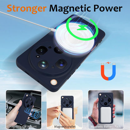 OPPO Find X9 Ultra Shockproof Silicone MagSafe Phone Case with Microfibre Lining Magnetic Cover