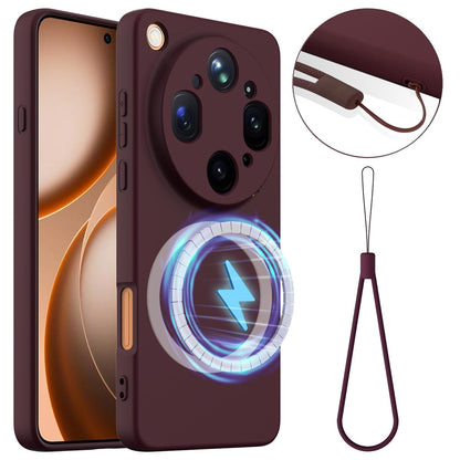 OPPO Find X9 Ultra Shockproof Silicone MagSafe Phone Case with Microfibre Lining Magnetic Cover