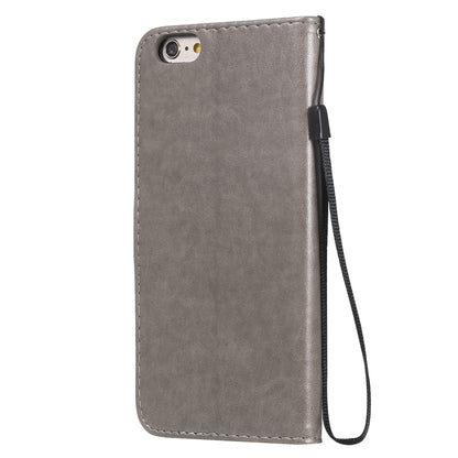 For Apple iPhone 6 Plus Cat and Bee Embossed Flip Leather Phone Case Wallet Cover with Card Slots Cash Pocket Magnetic Stand Protective Shockproof TPU PU Leather Case with Wrist Strap