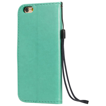 For Apple iPhone 6 Cat and Bee Embossed Flip Leather Phone Case Wallet Cover with Card Slots Cash Pocket Magnetic Stand Protective Shockproof TPU PU Leather Case with Wrist Strap