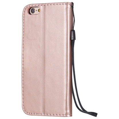 For Apple iPhone 6 Cat and Bee Embossed Flip Leather Phone Case Wallet Cover with Card Slots Cash Pocket Magnetic Stand Protective Shockproof TPU PU Leather Case with Wrist Strap