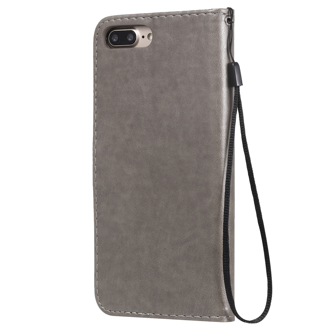 For Apple iPhone 8 Plus Cat and Bee Embossed Flip Leather Phone Case Wallet Cover with Card Slots Cash Pocket Magnetic Stand Protective Shockproof TPU PU Leather Case with Wrist Strap