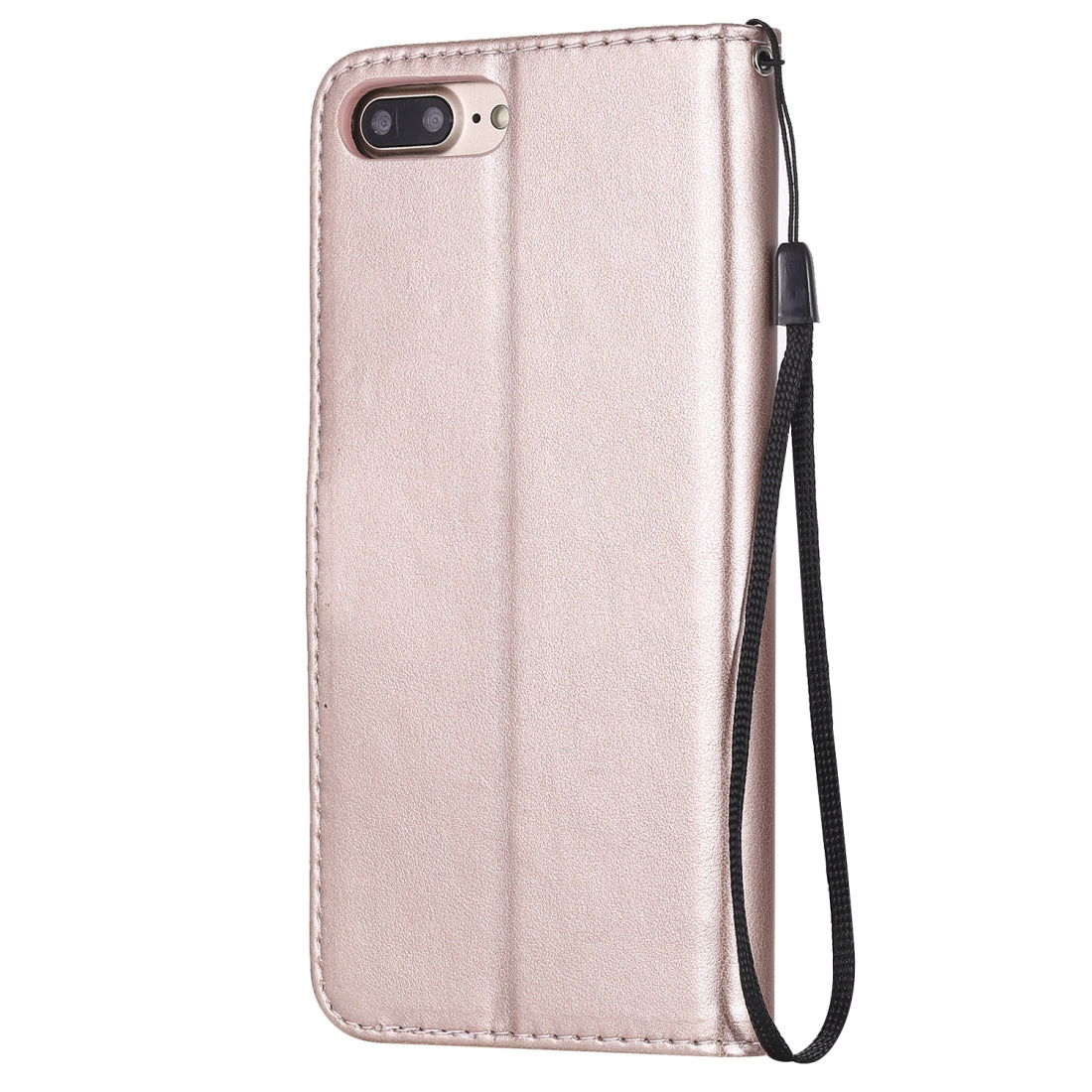For Apple iPhone 8 Plus Cat and Bee Embossed Flip Leather Phone Case Wallet Cover with Card Slots Cash Pocket Magnetic Stand Protective Shockproof TPU PU Leather Case with Wrist Strap