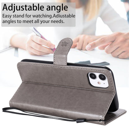For Apple iPhone 11 Cat and Bee Embossed Flip Leather Phone Case Wallet Cover with Card Slots Cash Pocket Magnetic Stand Protective Shockproof TPU PU Leather Case with Wrist Strap