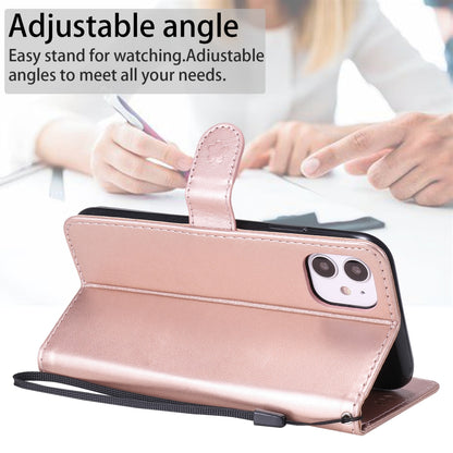 For Apple iPhone 11 Cat and Bee Embossed Flip Leather Phone Case Wallet Cover with Card Slots Cash Pocket Magnetic Stand Protective Shockproof TPU PU Leather Case with Wrist Strap