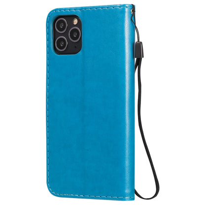 For Apple iPhone 11 Pro Cat and Bee Embossed Flip Leather Phone Case Wallet Cover with Card Slots Cash Pocket Magnetic Stand Protective Shockproof TPU PU Leather Case with Wrist Strap