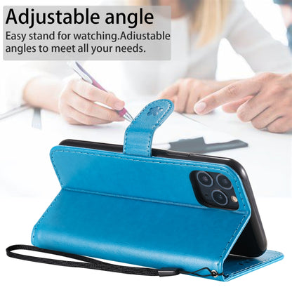 For Apple iPhone 11 Pro Cat and Bee Embossed Flip Leather Phone Case Wallet Cover with Card Slots Cash Pocket Magnetic Stand Protective Shockproof TPU PU Leather Case with Wrist Strap