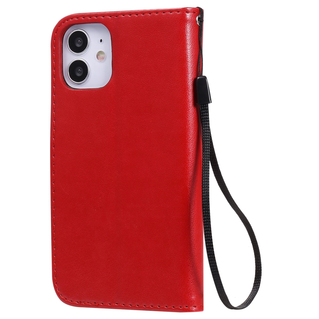 For Apple iPhone 12 mini Cat and Bee Embossed Flip Leather Phone Case Wallet Cover with Card Slots Cash Pocket Magnetic Stand Protective Shockproof TPU PU Leather Case with Wrist Strap