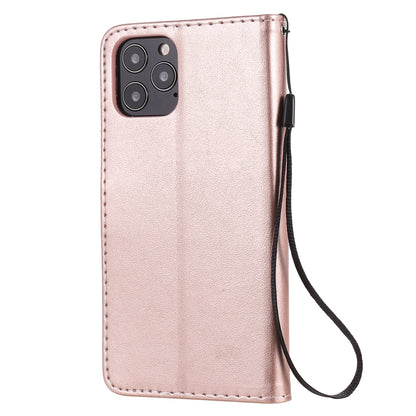 For Apple iPhone 12 Pro Cat and Bee Embossed Flip Leather Phone Case Wallet Cover with Card Slots Cash Pocket Magnetic Stand Protective Shockproof TPU PU Leather Case with Wrist Strap
