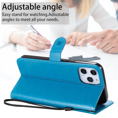 For Apple iPhone 12 Pro Max Cat and Bee Embossed Flip Leather Phone Case Wallet Cover with Card Slots Cash Pocket Magnetic Stand Protective Shockproof TPU PU Leather Case with Wrist Strap