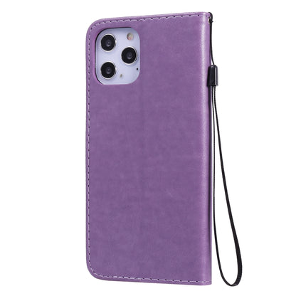 For Apple iPhone 12 Pro Max Cat and Bee Embossed Flip Leather Phone Case Wallet Cover with Card Slots Cash Pocket Magnetic Stand Protective Shockproof TPU PU Leather Case with Wrist Strap