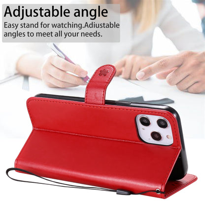 For Apple iPhone 12 Pro Max Cat and Bee Embossed Flip Leather Phone Case Wallet Cover with Card Slots Cash Pocket Magnetic Stand Protective Shockproof TPU PU Leather Case with Wrist Strap