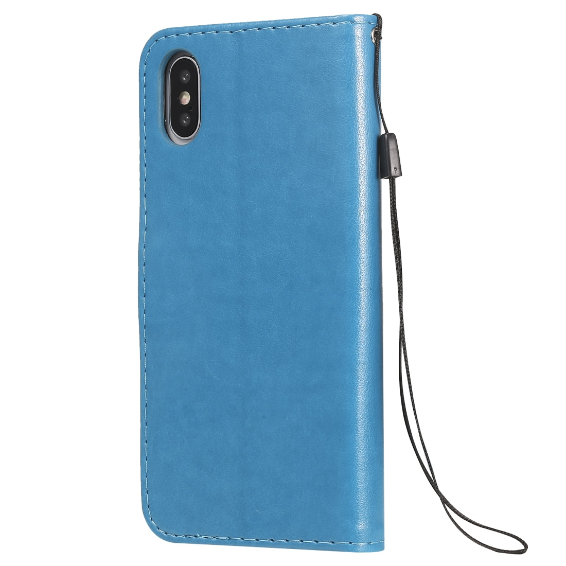 For Apple iPhone X Cat and Bee Embossed Flip Leather Phone Case Wallet Cover with Card Slots Cash Pocket Magnetic Stand Protective Shockproof TPU PU Leather Case with Wrist Strap