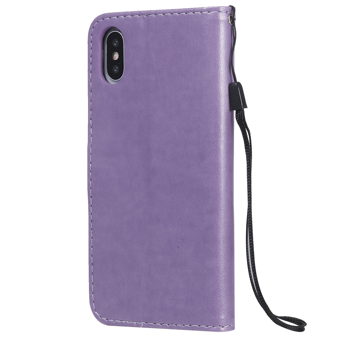 For Apple iPhone XS Cat and Bee Embossed Flip Leather Phone Case Wallet Cover with Card Slots Cash Pocket Magnetic Stand Protective Shockproof TPU PU Leather Case with Wrist Strap