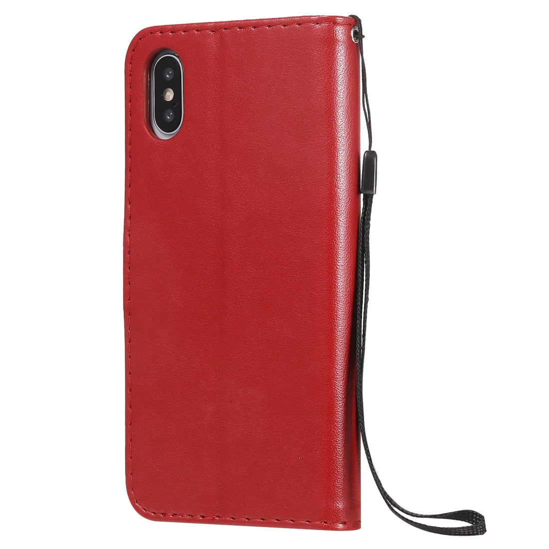 For Apple iPhone X Cat and Bee Embossed Flip Leather Phone Case Wallet Cover with Card Slots Cash Pocket Magnetic Stand Protective Shockproof TPU PU Leather Case with Wrist Strap