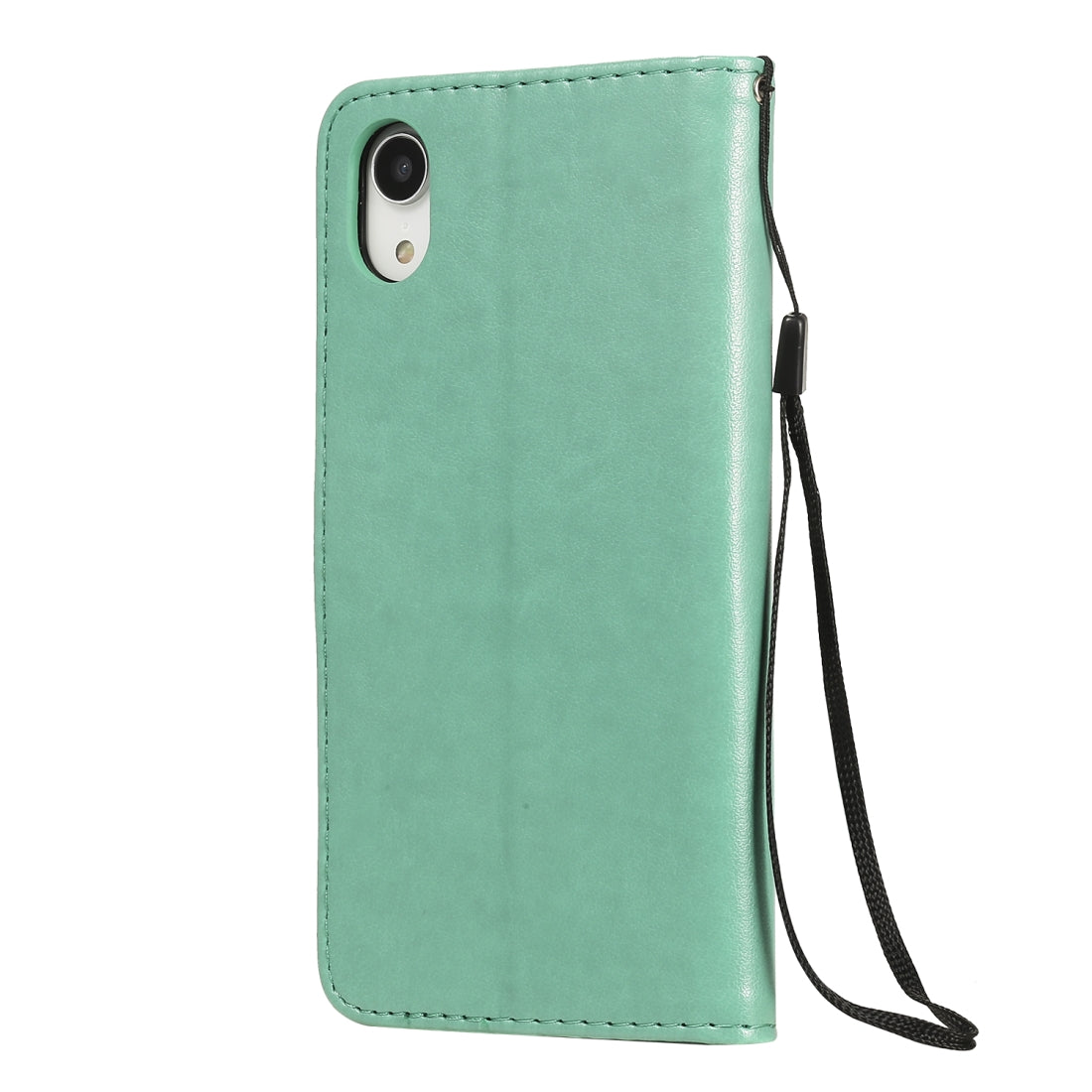 For Apple iPhone XR Cat and Bee Embossed Flip Leather Phone Case Wallet Cover with Card Slots Cash Pocket Magnetic Stand Protective Shockproof TPU PU Leather Case with Wrist Strap
