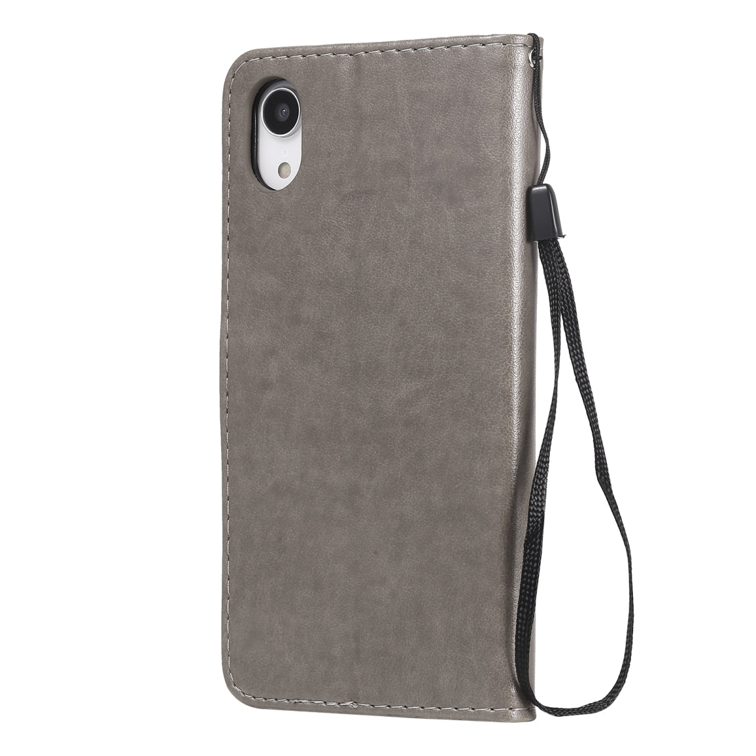 For Apple iPhone XR Cat and Bee Embossed Flip Leather Phone Case Wallet Cover with Card Slots Cash Pocket Magnetic Stand Protective Shockproof TPU PU Leather Case with Wrist Strap