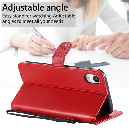 For Apple iPhone XR Cat and Bee Embossed Flip Leather Phone Case Wallet Cover with Card Slots Cash Pocket Magnetic Stand Protective Shockproof TPU PU Leather Case with Wrist Strap