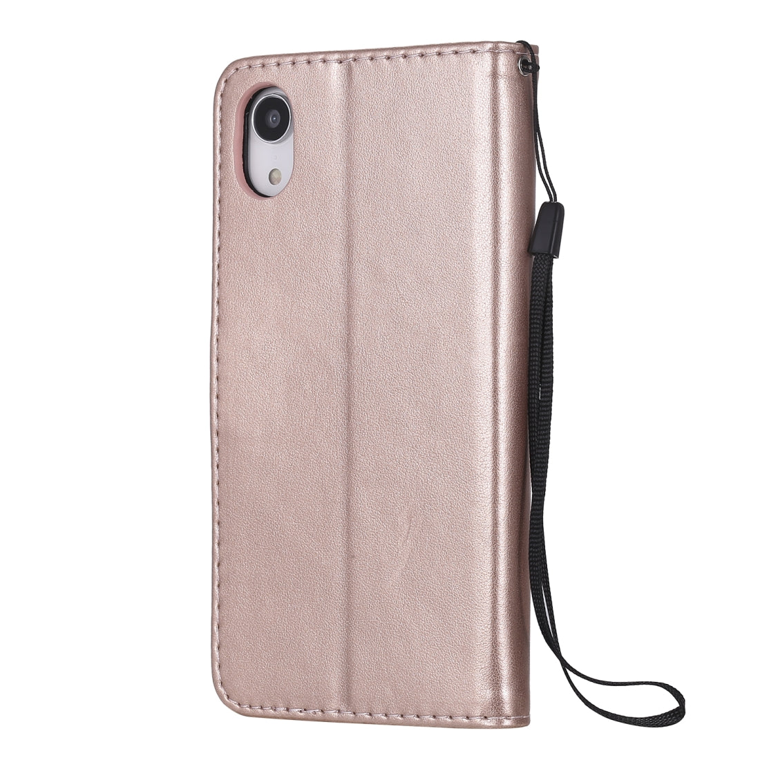 For Apple iPhone XR Cat and Bee Embossed Flip Leather Phone Case Wallet Cover with Card Slots Cash Pocket Magnetic Stand Protective Shockproof TPU PU Leather Case with Wrist Strap