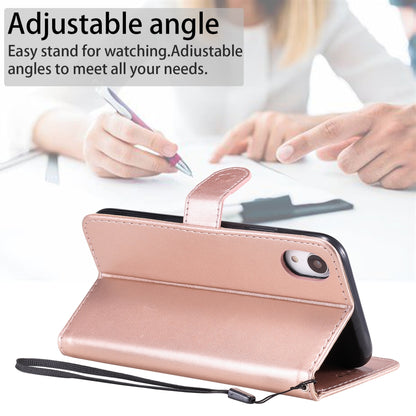 For Apple iPhone XR Cat and Bee Embossed Flip Leather Phone Case Wallet Cover with Card Slots Cash Pocket Magnetic Stand Protective Shockproof TPU PU Leather Case with Wrist Strap