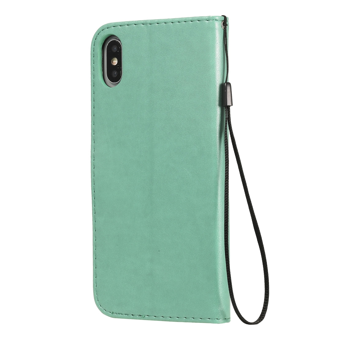 For Apple iPhone XS Max Cat and Bee Embossed Flip Leather Phone Case Wallet Cover with Card Slots Cash Pocket Magnetic Stand Protective Shockproof TPU PU Leather Case with Wrist Strap