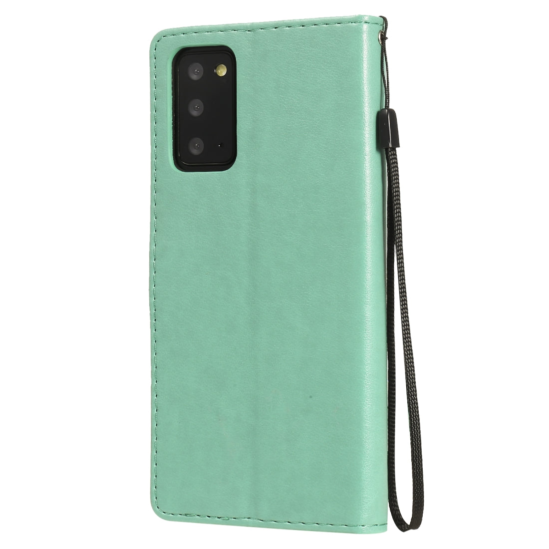 For Samsung Galaxy Note 20 Cat and Bee Embossed Flip Leather Phone Case Wallet Cover with Card Slots Cash Pocket Magnetic Stand Protective Shockproof TPU PU Leather Case with Wrist Strap