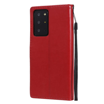 For Samsung Galaxy Note 20 Ultra Cat and Bee Embossed Flip Leather Phone Case Wallet Cover with Card Slots Cash Pocket Magnetic Stand Protective Shockproof TPU PU Leather Case with Wrist Strap