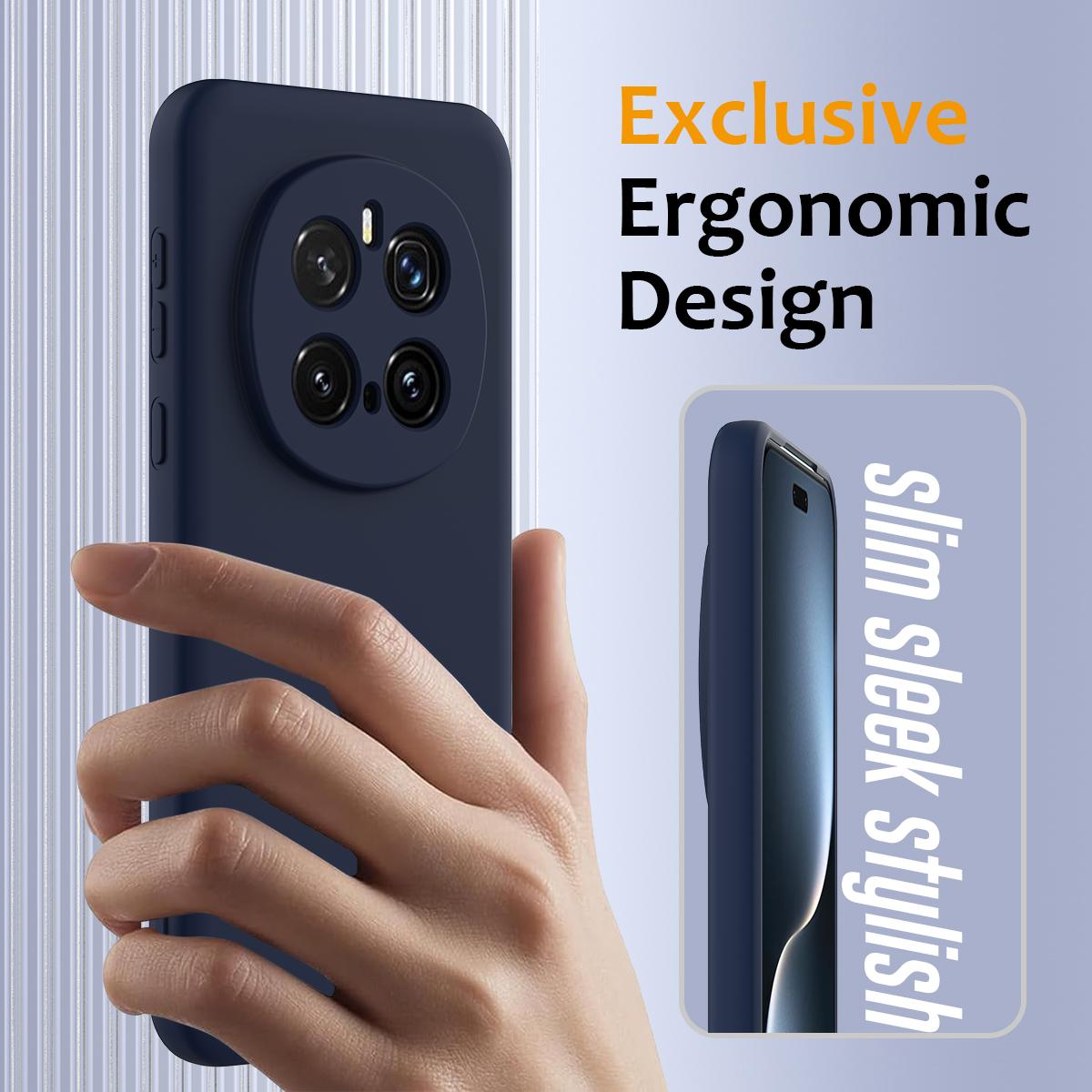 Honor Magic7 Pro Shockproof Silicone MagSafe Phone Case with Microfibre Lining Magnetic Cover