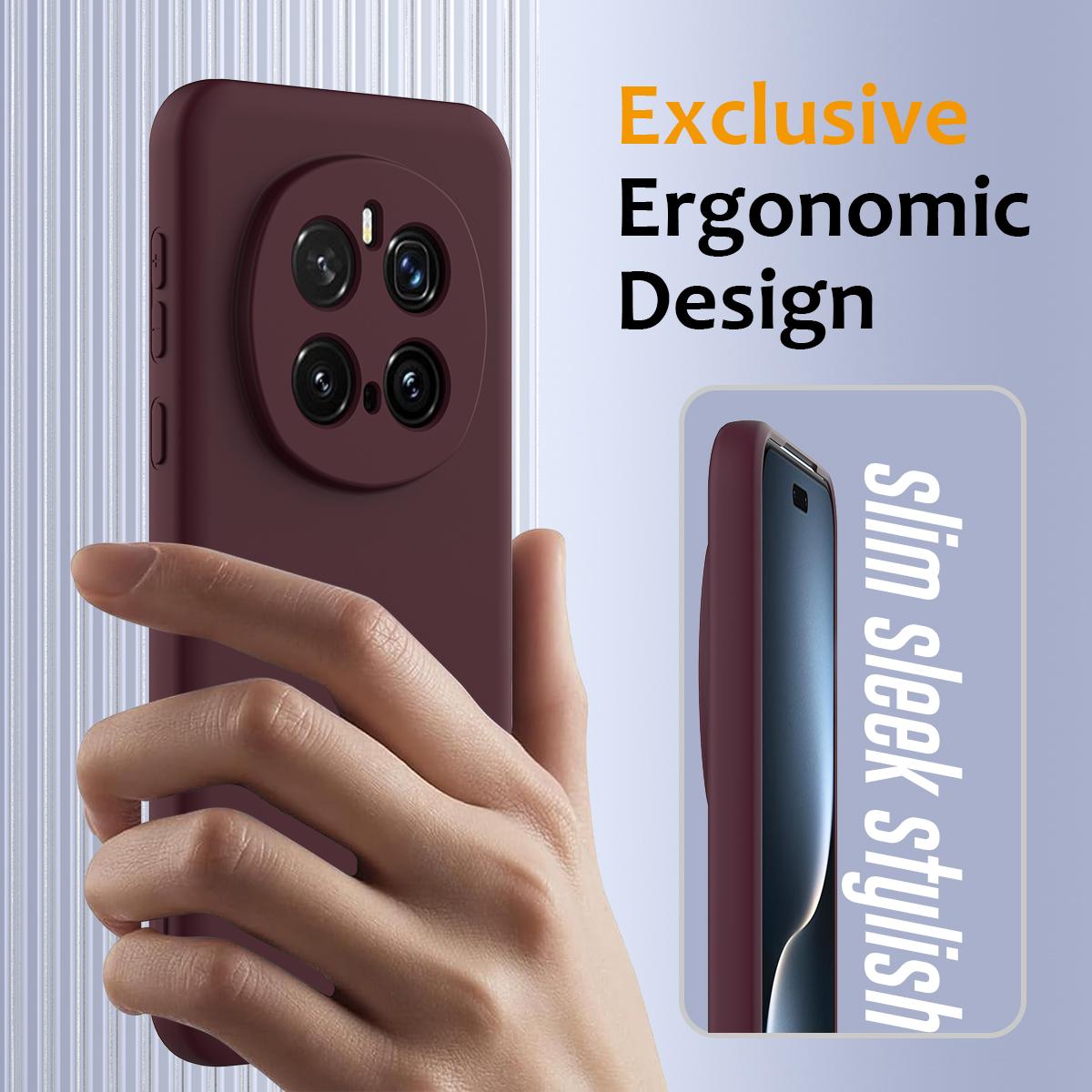 Honor Magic7 Pro Shockproof Silicone MagSafe Phone Case with Microfibre Lining Magnetic Cover