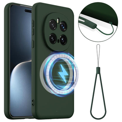 Honor Magic7 Pro Shockproof Silicone MagSafe Phone Case with Microfibre Lining Magnetic Cover