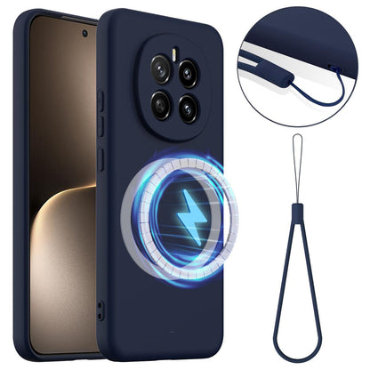 Honor Magic7 Shockproof Silicone MagSafe Phone Case with Microfibre Lining Magnetic Cover