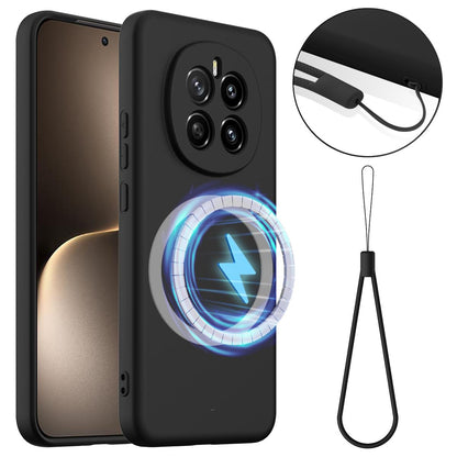 Honor Magic7 Shockproof Silicone MagSafe Phone Case with Microfibre Lining Magnetic Cover