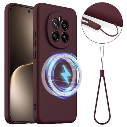 Honor Magic7 Shockproof Silicone MagSafe Phone Case with Microfibre Lining Magnetic Cover