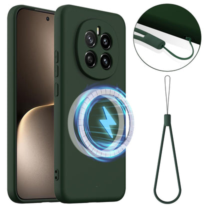 Honor Magic7 Shockproof Silicone MagSafe Phone Case with Microfibre Lining Magnetic Cover