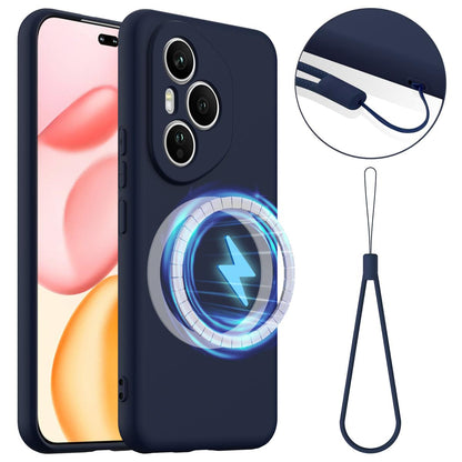 Honor 400 Pro Global 160.8mm Shockproof Silicone MagSafe Phone Case with Microfibre Lining Magnetic Cover