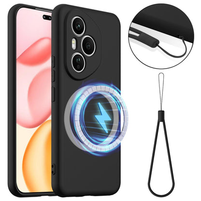 Honor 400 Pro Global 160.8mm Shockproof Silicone MagSafe Phone Case with Microfibre Lining Magnetic Cover