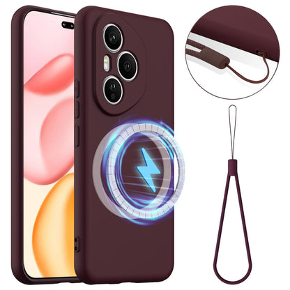 Honor 400 Pro Global 160.8mm Shockproof Silicone MagSafe Phone Case with Microfibre Lining Magnetic Cover