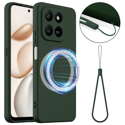 Honor X7d Shockproof Silicone MagSafe Phone Case with Microfibre Lining Magnetic Cover