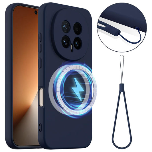 Honor Magic8 Shockproof Silicone MagSafe Phone Case with Microfibre Lining Magnetic Cover