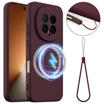 Honor Magic8 Shockproof Silicone MagSafe Phone Case with Microfibre Lining Magnetic Cover