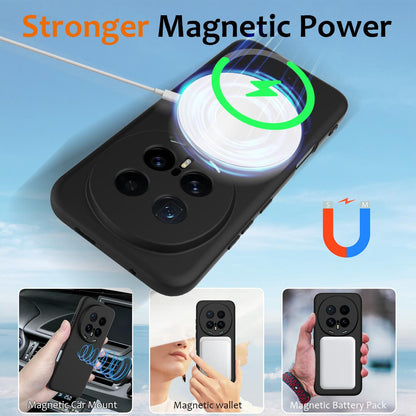 Honor Magic8 Pro Shockproof Silicone MagSafe Phone Case with Microfibre Lining Magnetic Cover