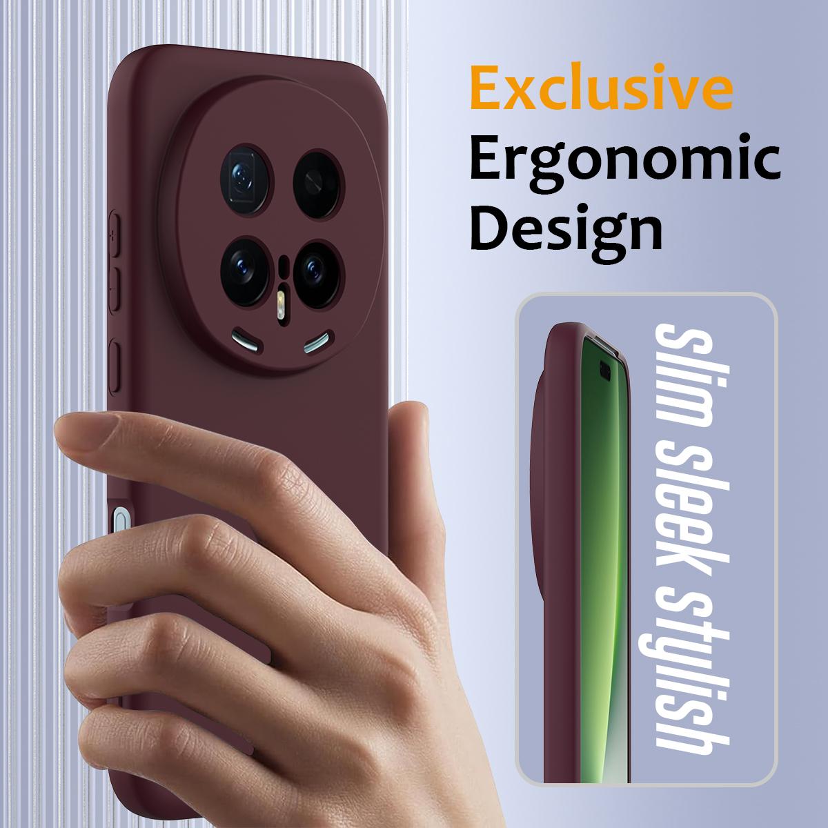 Honor Magic8 Pro Shockproof Silicone MagSafe Phone Case with Microfibre Lining Magnetic Cover