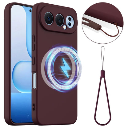 Honor 500 Pro Global 155.8mm Shockproof Silicone MagSafe Phone Case with Microfibre Lining Magnetic Cover