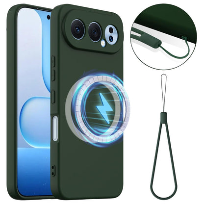 Honor 500 Pro Global 155.8mm Shockproof Silicone MagSafe Phone Case with Microfibre Lining Magnetic Cover