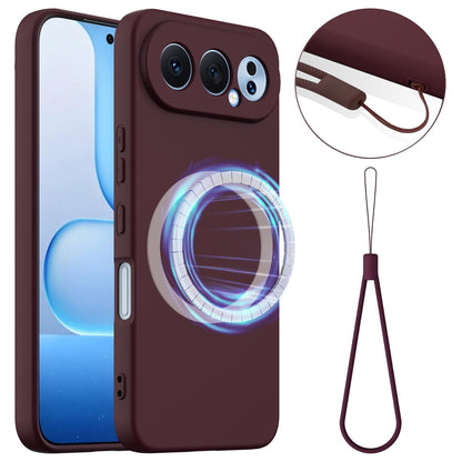 Honor 500 Global 155.8mm Shockproof Silicone MagSafe Phone Case with Microfibre Lining Magnetic Cover
