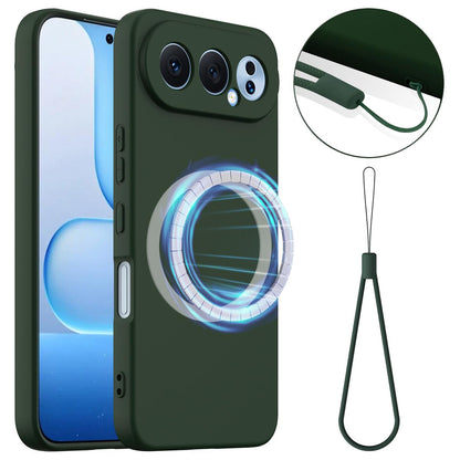Honor 500 Global 155.8mm Shockproof Silicone MagSafe Phone Case with Microfibre Lining Magnetic Cover